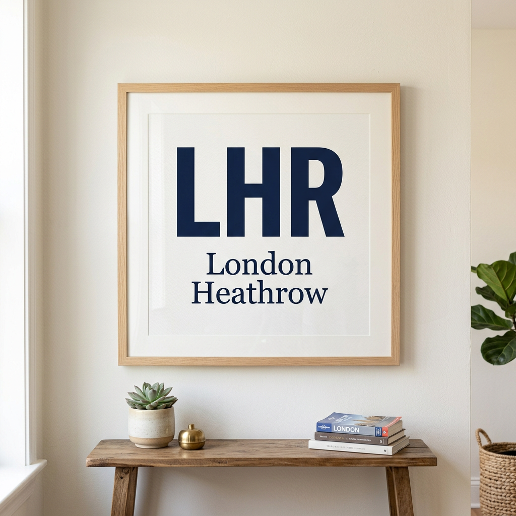 Personalised Airport Code Print